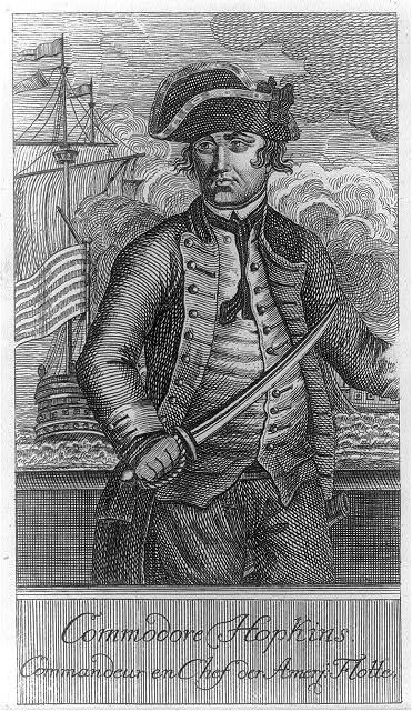 Commodore Hopkins - commandeur en chef der Amerj: flotte