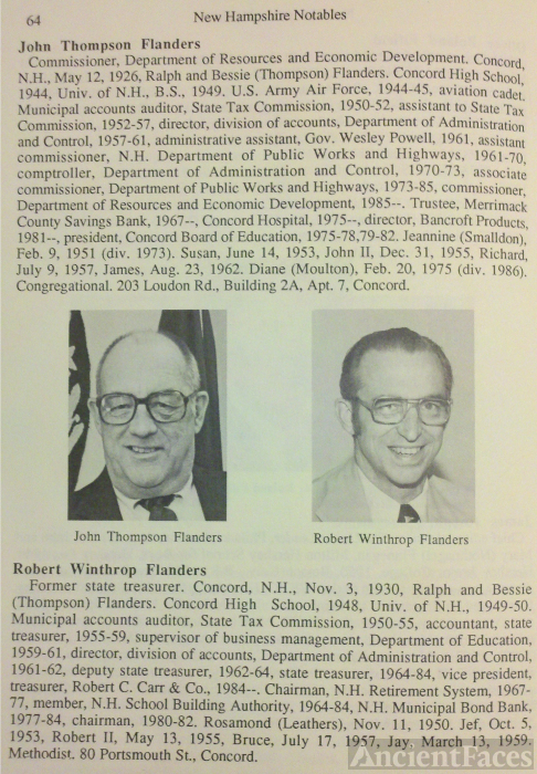 John T. & Robert W. Flanders, New Hampshire 1986