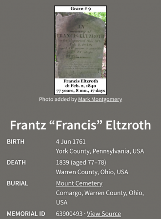Franz Francis Eltzroth Franz Francis Eltzroth