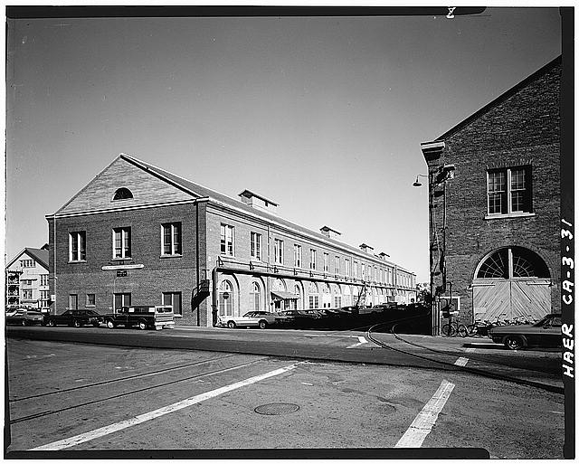 5. Building No. 55, South and West (front) elevation. -...