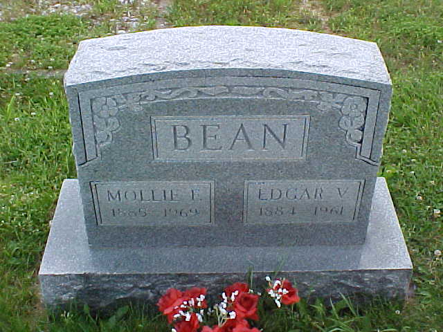 Edgar Bean & Mollie Brown gravestone
