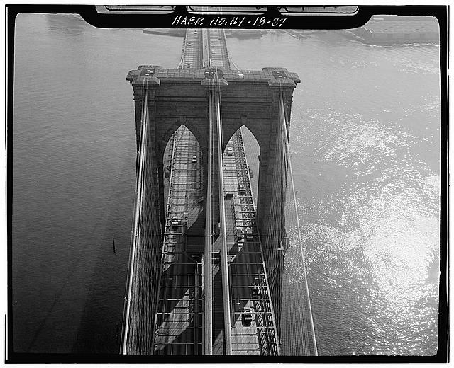 37. Aerial view looking down at Manhattan Tower. Jet...