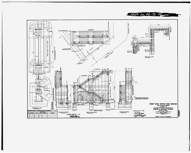 48. CONCRETE STAIRS & SIDEWALKS, STAIRS AT BELMOT STREET...