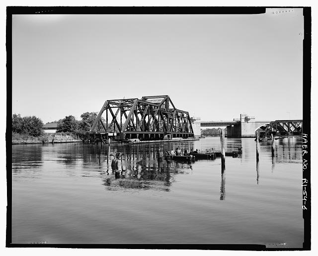 6. View of bridge from Seekonk River looking north -...