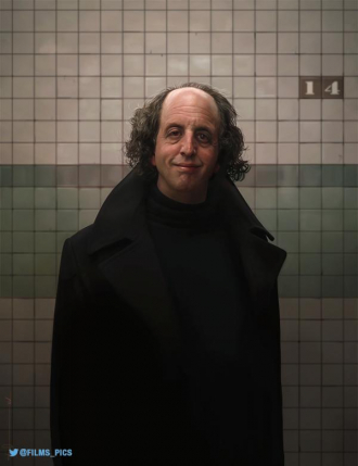 Vincent A. Schiavelli in the subway.