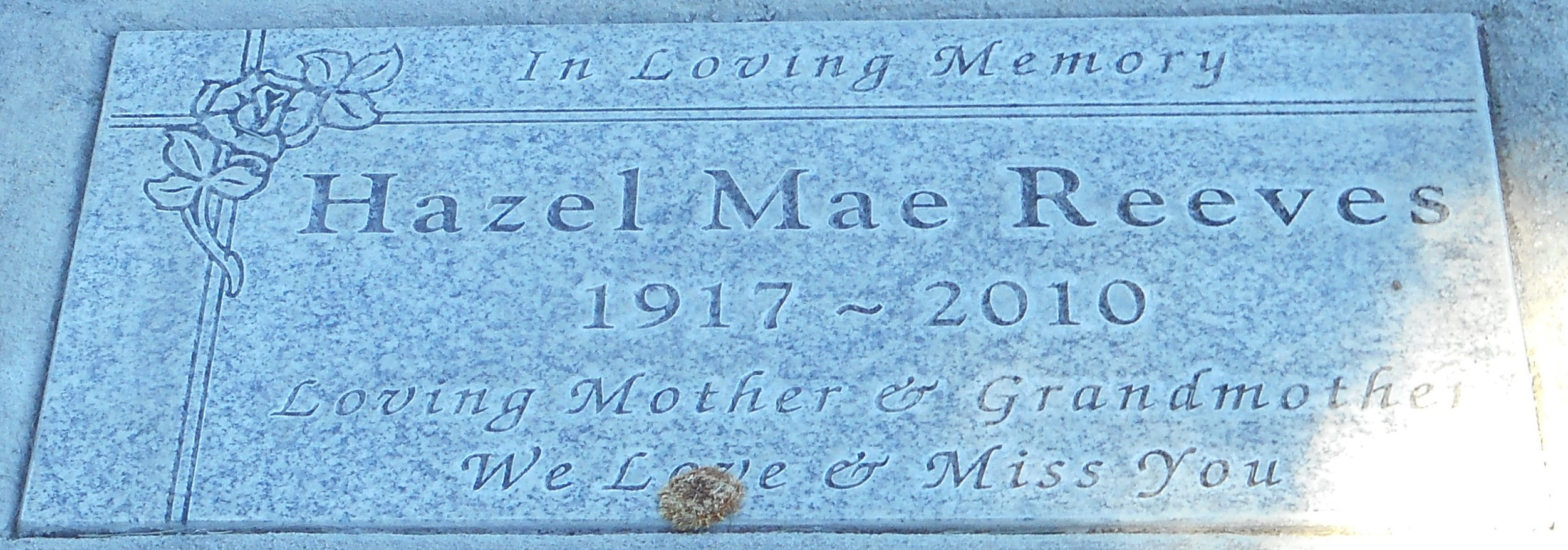 Hazel Mae Reeves Gravesite
