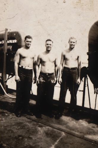 World War II Shipmates: Confer, Lando, Dojka