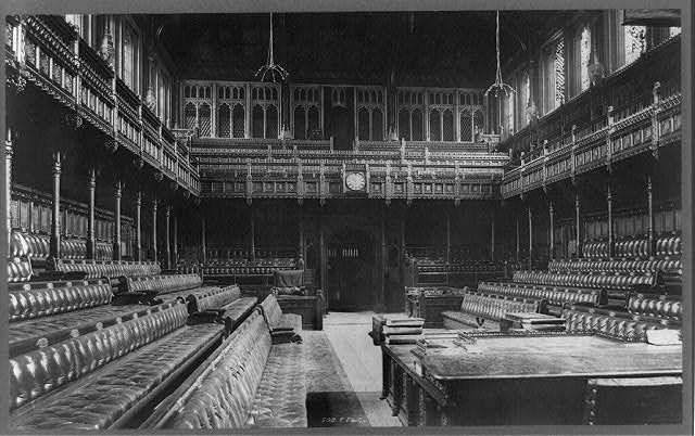 [Interior of House of Commons (Parliament House), London,...