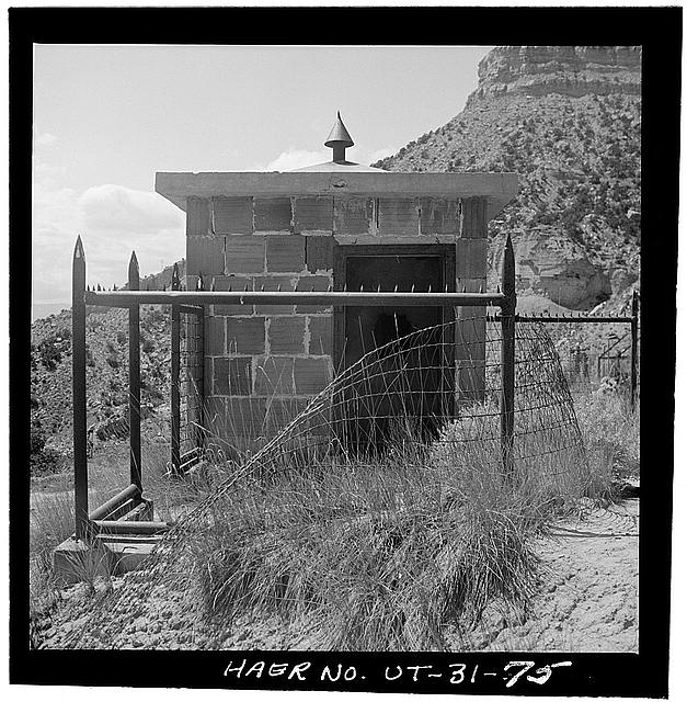 75. EAST ELEVATION OF TRAM SWITCH HOUSE, LOOKING WEST -...