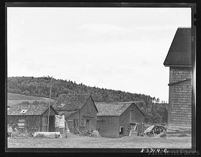 Fort Kent, Maine (vicinity). A building on the Daigle...