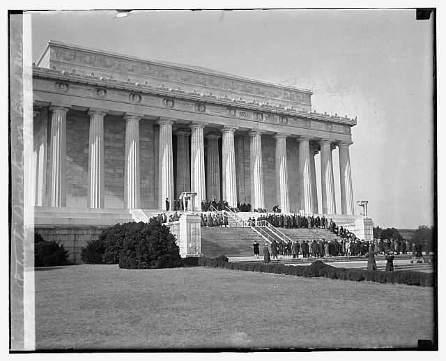 Patriotic societies at Lincoln Mem., 2/12/29