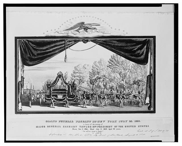 Grand funeral pageant at New York July 23, 1850, in honor...
