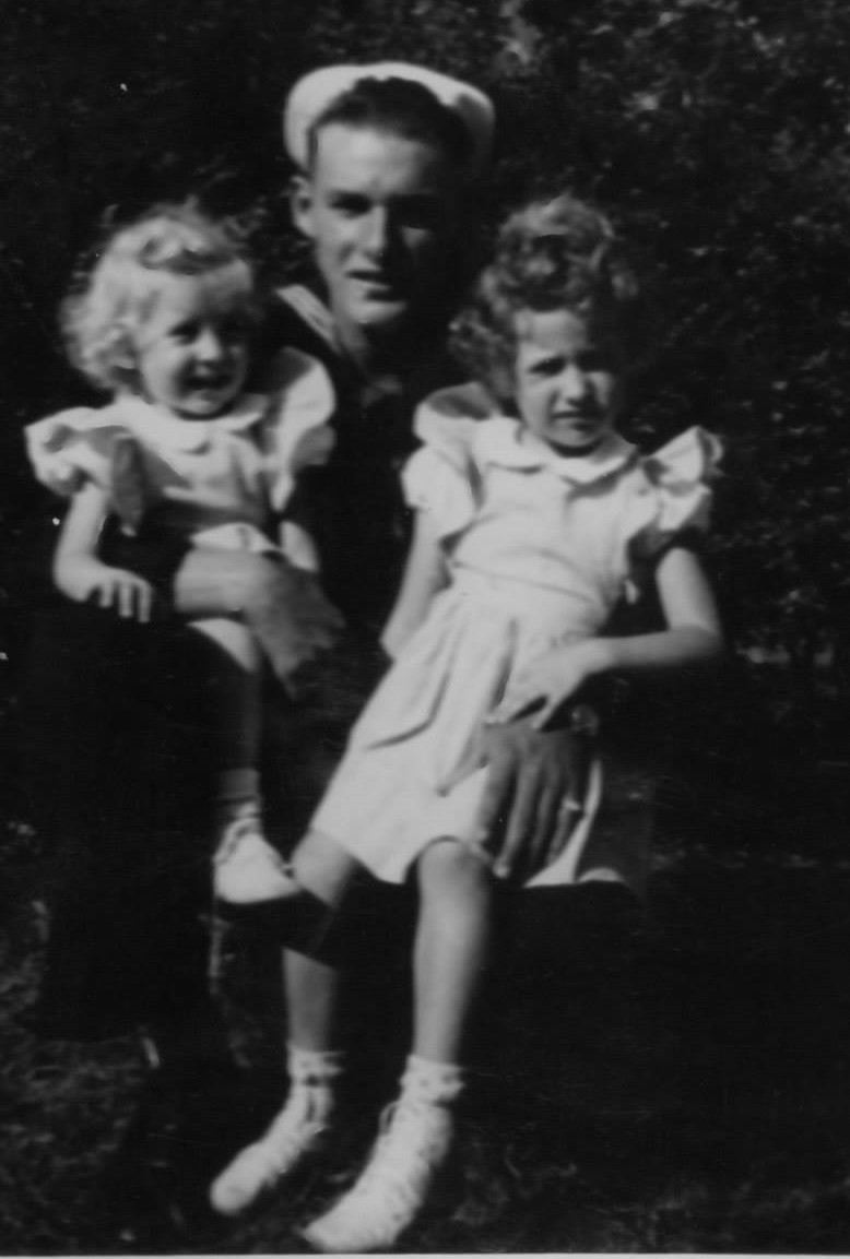 William Ward Stokley with nieces Jeanne and Patricia Stokley