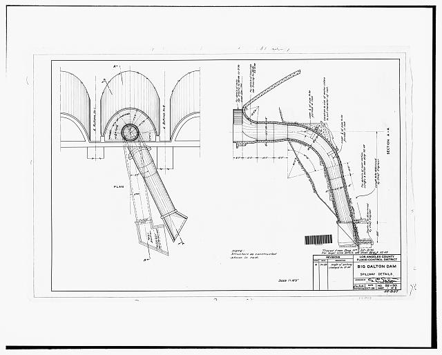 21. SPILLWAY DETAILS. DATED OCTOBER 1928, DRAWING #...