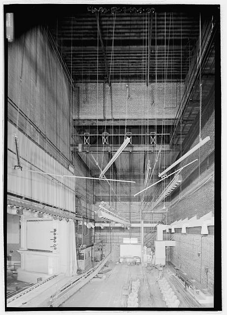Interior view of fly loft, looking west - St. Elizabeths...