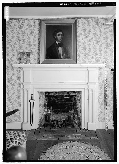 Interior view, second floor detail view in the Clemsons'...