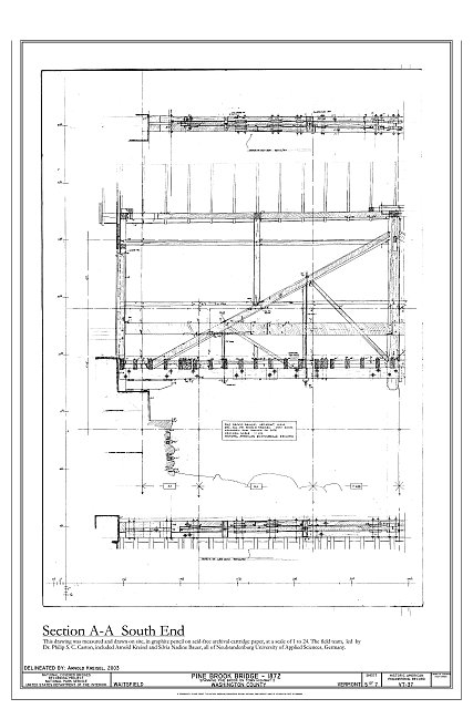 Section A-A South End - Pine Brook Bridge, Spanning Pine...