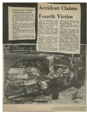 Donna Sue Crull Crash Article