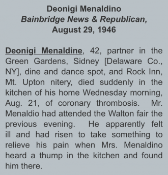 Deonigi Menaldino obituary