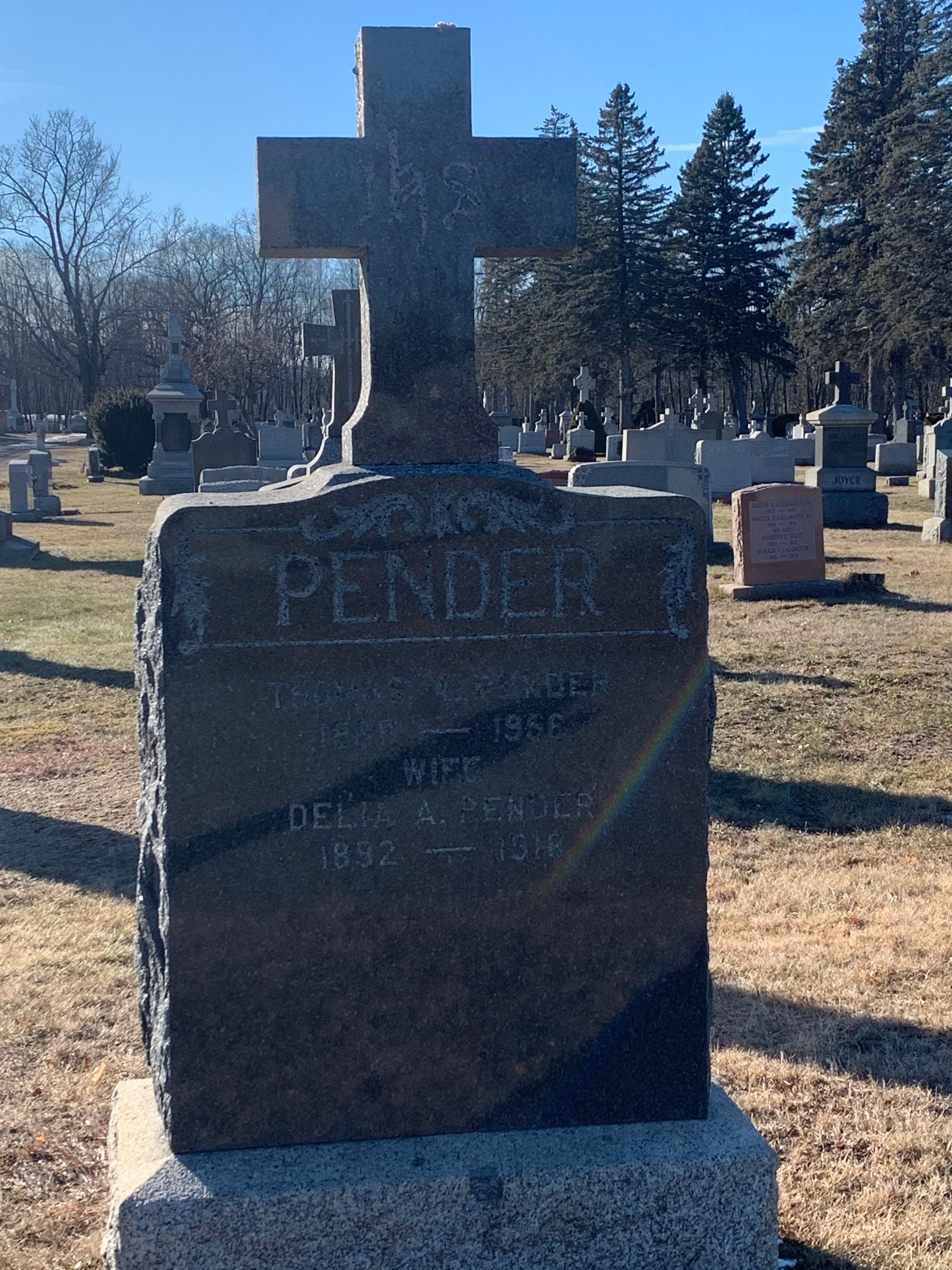 Bridget Agnes -Delia- Brogan-Pender--gravestone 1