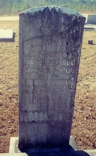 Grave of Martha Mae Weatherford
