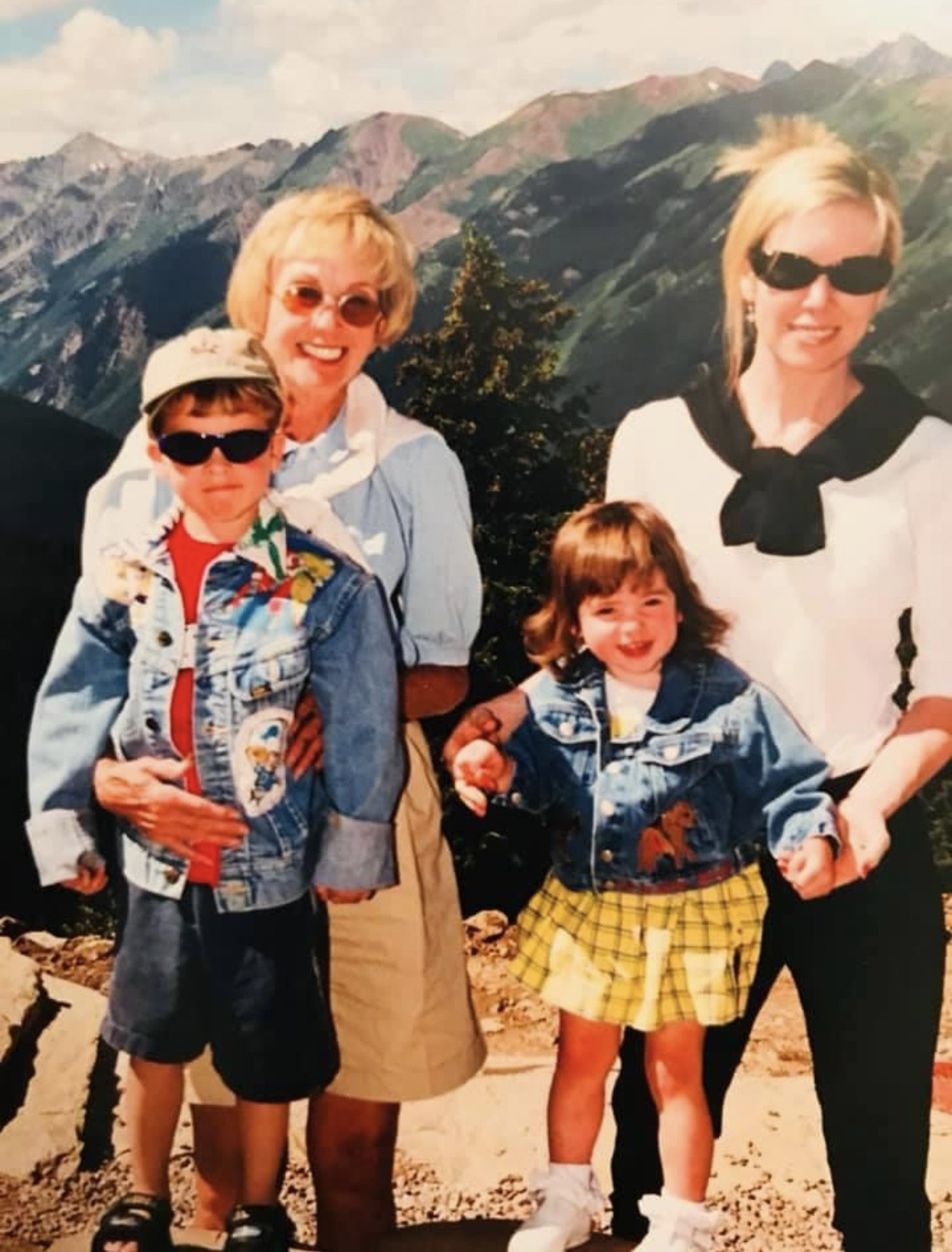 Marjorie, Angela, Christian and Camille in Aspen, Colorado 2008. 
