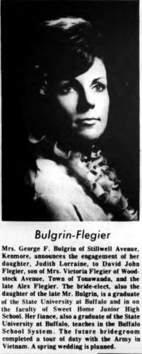 A photo of Judith Lorraine (Bulgrin) Flegier