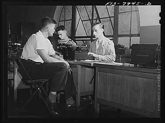 Baltimore, Maryland. George Camblair being interviewed at...