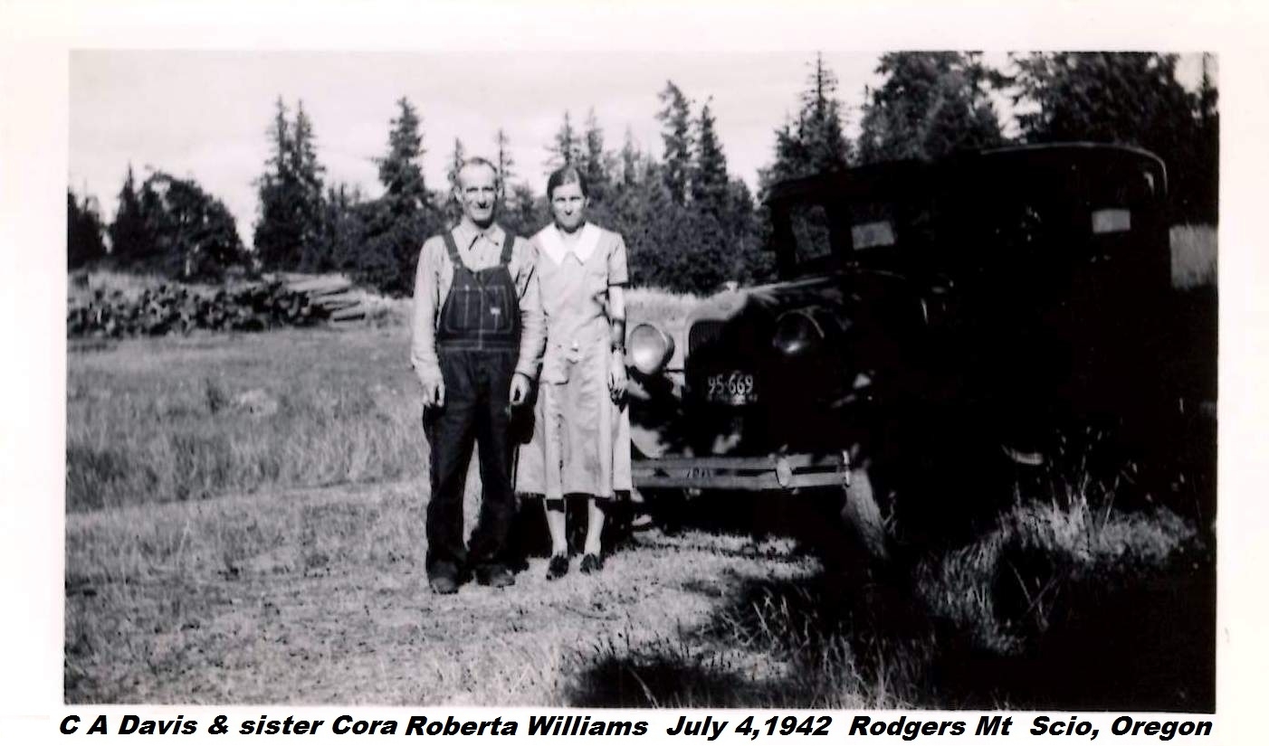 Clarence Davis & Cora (Davis) Williams, Oregon