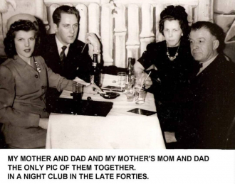 Left to right: Margaret (Mary Pat) Peteffi Geary, Maurice Geary, Muriel White Peteffi, and Oliver Peteffi