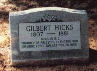 Gilbert Hicks Headstone