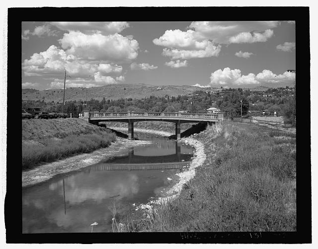 Elevation view of the A Canal Bridge, view looking east -...