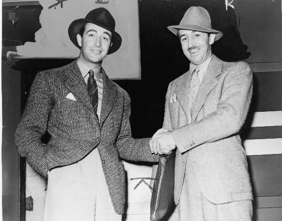 Walt Disney & Robert Taylor in 1938