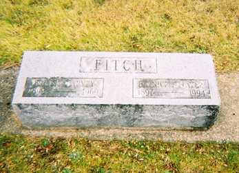 Ernest Harvey Fitch & Bernice Strayer gravestone