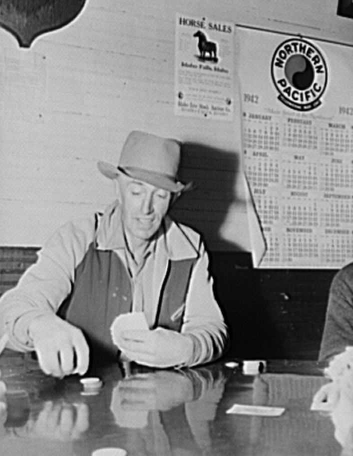 Walt Stewart Playing Poker 