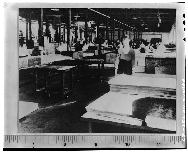 27. The Assorting-Room in the paper mill. After the paper...
