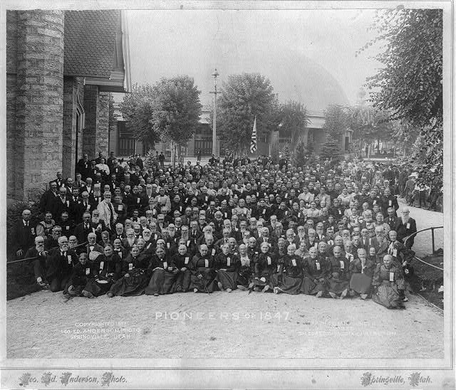 Pioneers of 1847 at the Utah Pioneer Jubilee, Salt Lake...