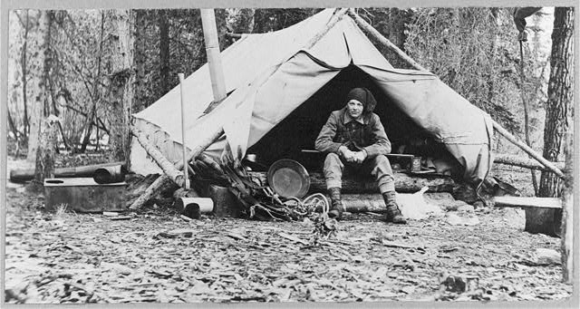 Gov. George Parks in camp