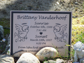 Brittany Vanderhoof Gravesite