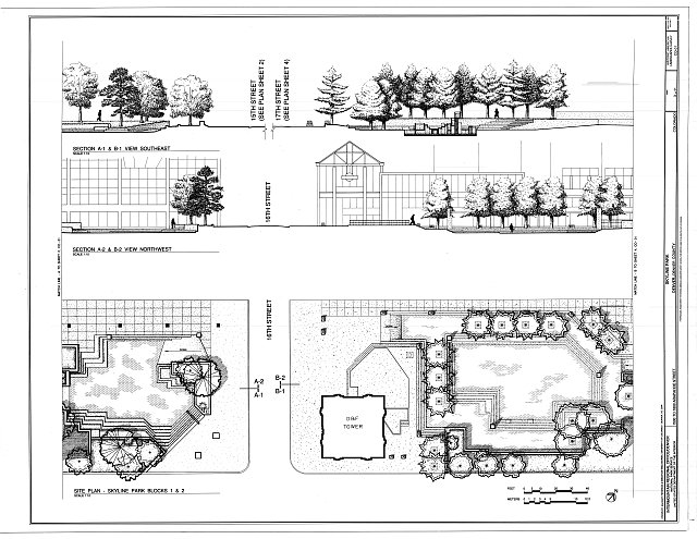 Site Plan Blocks 1 & 2, sections - Skyline Park,...