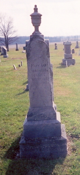 James Wolfcale & Mary Ann Sowle gravestone