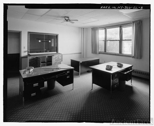 INTERIOR OF FIRE PREVENTION OFFICE. VIEW TO NORTHWEST