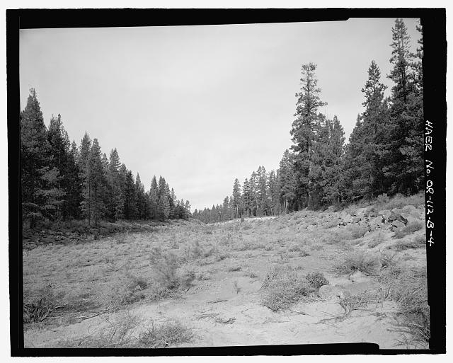 Lower end of Spillway channel, view to northwest -...