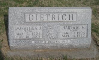Hartwig & Dorathea J. Dietrich gravesite