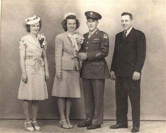 Frank & Babe Porter's Wedding, 1945