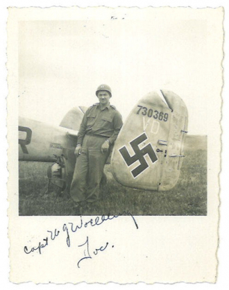 Captured German plane, World War II.