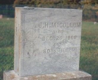 James Henry McCollum Headstone