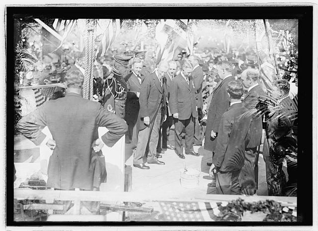 Corner stone laying, Arlington, [Virginia], Oct. 13, 1915