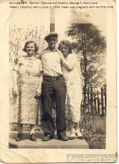 George Henry and Bertha and Helen Sositko, 1934