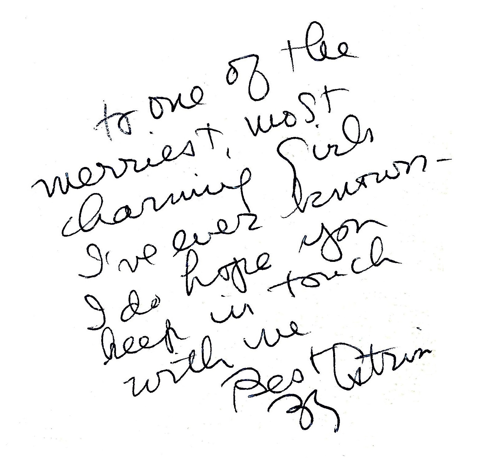 Zelda (Zee Zee) Kerner's handwriting.